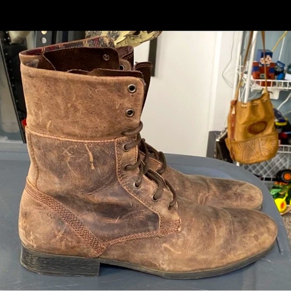   Brown Leather Lace Up Boots Men’s Size 42 / 9.5 U.S. main image 5
